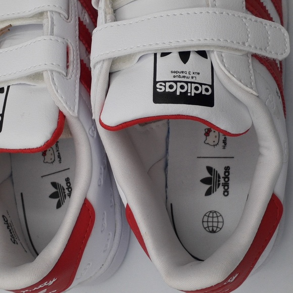 NIB ADIDAS ORIGINALS HELLO KITTY SUPERSTAR CF C KIDS GIRLS SHOES SIZE 2Y - Picture 5 of 10